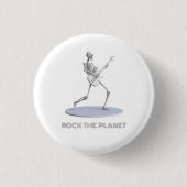 Rock de planeet ronde button 3,2 cm (Voorkant)