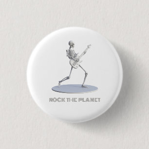 Rock de planeet ronde button 3,2 cm