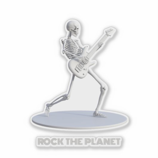 Rock de planeet sticker (Voorkant)