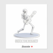Rock de planeet sticker (Vel)