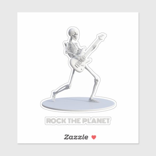 Rock de planeet sticker (Vel)