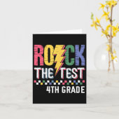Rock De Test 4e Grade Testen Dag Leraar Studen Kaart (Gele Bloem)