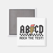 Rock de test ABCD testdag leraar jongens meisjes Magneet (Voorkant / Achterkant)