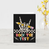 Rock De Test Dag Hand Skelet Teacher St Kaart (Gele Bloem)