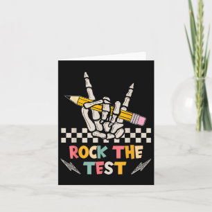 Rock De Test Dag Hand Skelet Teacher St Kaart