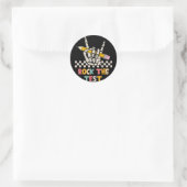 Rock De Test Dag Hand Skelet Teacher St Ronde Sticker (Tas)
