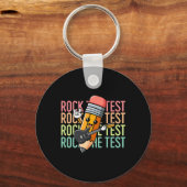 Rock De Test Dag Leraar Testdag Motivatie Sleutelhanger (Voorkant)