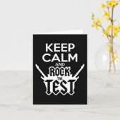 Rock De Test Dag Leraar Testen Staat Idee School Kaart (Gele Bloem)