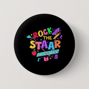 Rock de test die je kreeg deze testdag leraren stu ronde button 5,7 cm