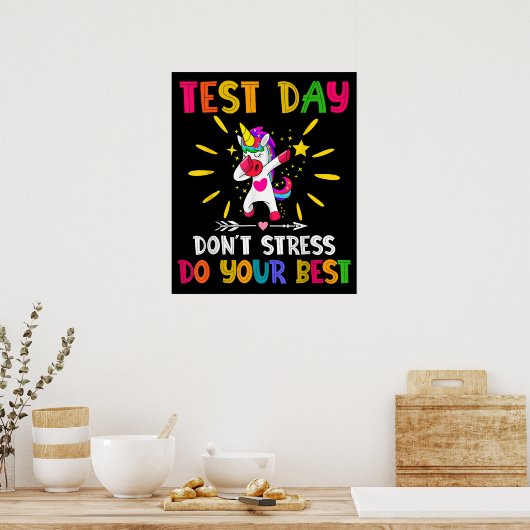 Rock De Test Docent Test Dag Testdag Grappig Poster (Keuken)