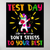 Rock De Test Docent Test Dag Testdag Grappig Poster (Voorkant)