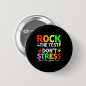 Rock de test grappig voor leraar studenten kindere ronde button 5,7 cm (Voorkant /achterkant)
