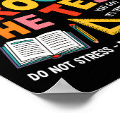 Rock De Test Grappige Testdag Leraar Student Te Poster (Hoek)