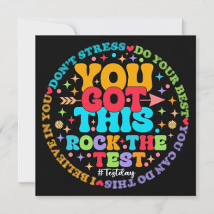 Rock de test leraar testdag je kreeg dit kaart