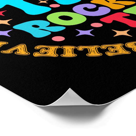 Rock de test leraar testdag je kreeg dit poster (Hoek)