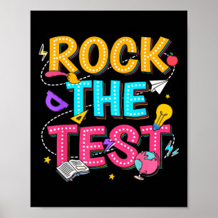 Rock de test Motivatie testdag voor de leraar Poster