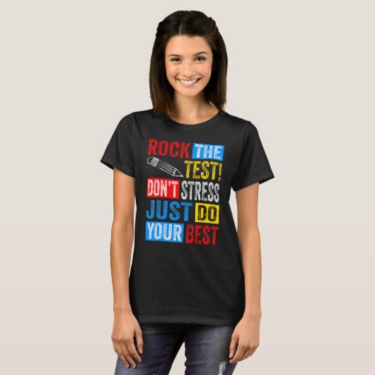 Rock De Test Retro  Testing Day Teacher 2 T-shirt (Voorkant volledig)