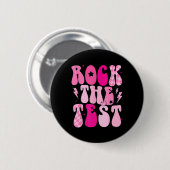 Rock De Test Schattigee Test Dag Teacher Staar Tes Ronde Button 5,7 Cm (Voorkant /achterkant)