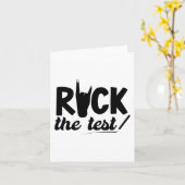 Rock de test testdag examen voor leraar student kaart (Gele Bloem)