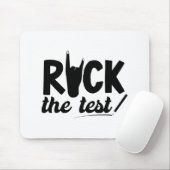 Rock de test testdag examen voor leraar student muismat (Met muis)