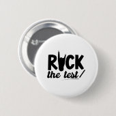 Rock de test testdag examen voor leraar student ronde button 5,7 cm (Voorkant /achterkant)