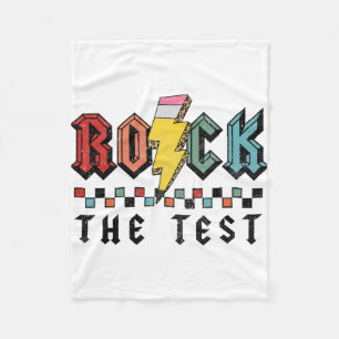 Rock de test testdag Shirten voor docent Mannen w Fleece Deken