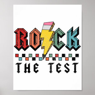 Rock de test testdag Shirten voor docent Mannen w Poster