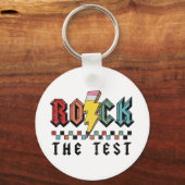 Rock de test testdag Shirten voor docent Mannen w Sleutelhanger (Voorkant)