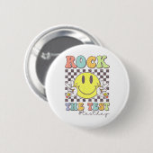 Rock De Test Testen Motivatie Docent Ronde Button 5,7 Cm (Voorkant /achterkant)
