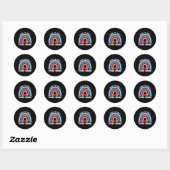 Rock de testdag 3e klas leraar derde klas Te Ronde Sticker (Vel)