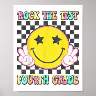 Rock de testdag 4e klas leraar Vierde klas T Poster