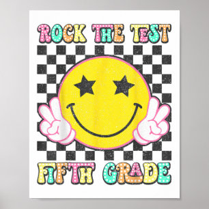 Rock de testdag 5e klas leraar 5e klas Te Poster