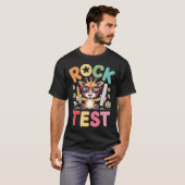 Rock De Testdag Funny Giraffe Examen Testen Dag T-shirt (Voorkant volledig)