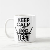 Rock de testdag leraar testen idee school koffiemok (Links)