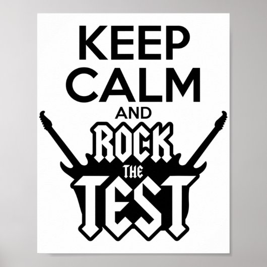 Rock de testdag leraar testen idee school poster (Voorkant)