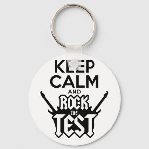 Rock de testdag leraar testen idee school sleutelhanger