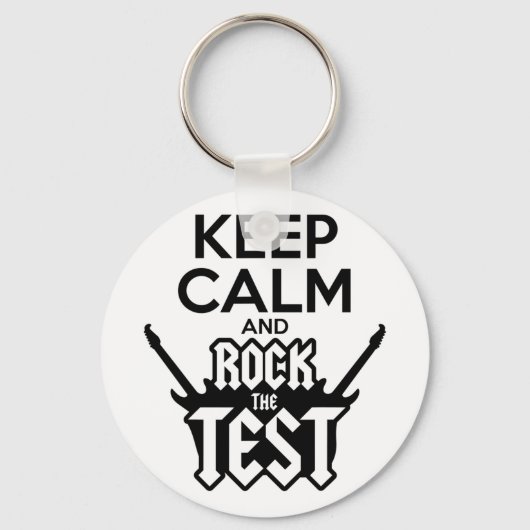 Rock de testdag leraar testen idee school sleutelhanger (Voorkant)