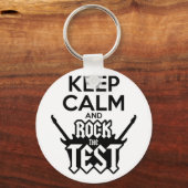 Rock de testdag leraar testen idee school sleutelhanger (Voorkant)