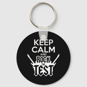 Rock de testdag leraar testen staat idee school sleutelhanger