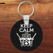 Rock de testdag leraar testen staat idee school sleutelhanger (Voorkant)