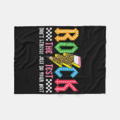 Rock de testdag niet stress ABCD Alphabe Fleece Deken (Voorkant (Horizontaal))