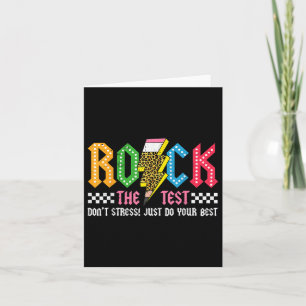 Rock de testdag niet stress ABCD Alphabe Kaart