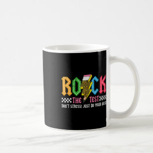Rock de testdag niet stress ABCD Alphabe Koffiemok