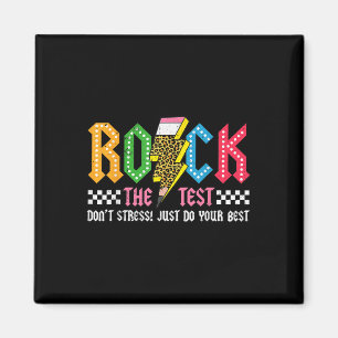 Rock de testdag niet stress ABCD Alphabe Magneet