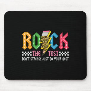 Rock de testdag niet stress ABCD Alphabe Muismat