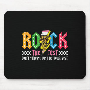Rock de testdag niet stress ABCD Alphabe Muismat