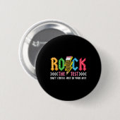 Rock de testdag niet stress ABCD Alphabe Ronde Button 5,7 Cm (Voorkant /achterkant)