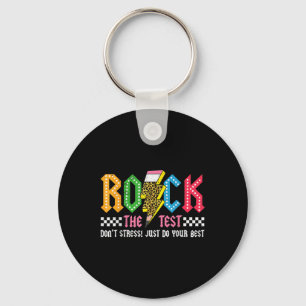 Rock de testdag niet stress ABCD Alphabe Sleutelhanger