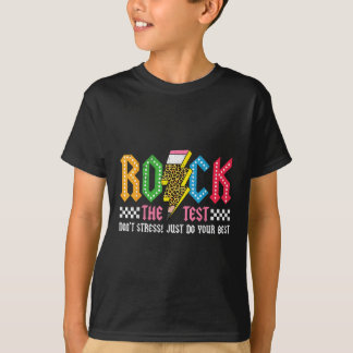Rock de testdag niet stress ABCD Alphabe T-shirt