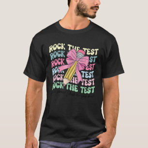 Rock de testdag niet stress potlood kokos t-shirt